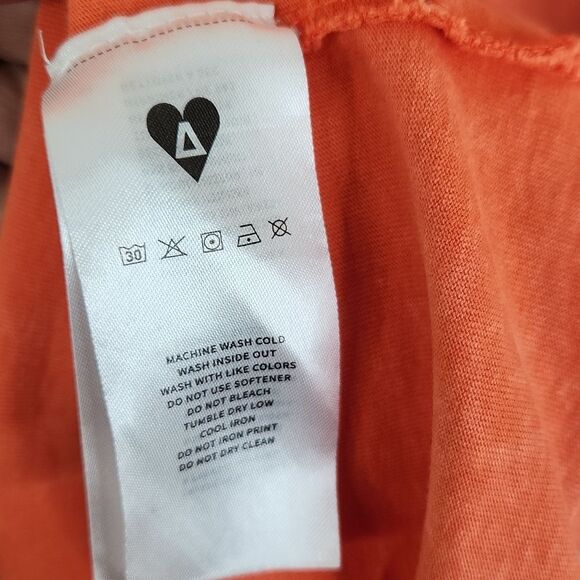 Aelfric Eden Orange Short Sleeve Oversized Weathered Look Box Tee Small - Picture 4 of 6